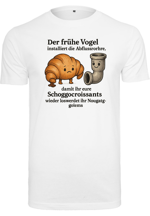 TikTok Trend Shirt – Abfluss, Croissant & Nougatgolem | Satire für Fortgeschrittene